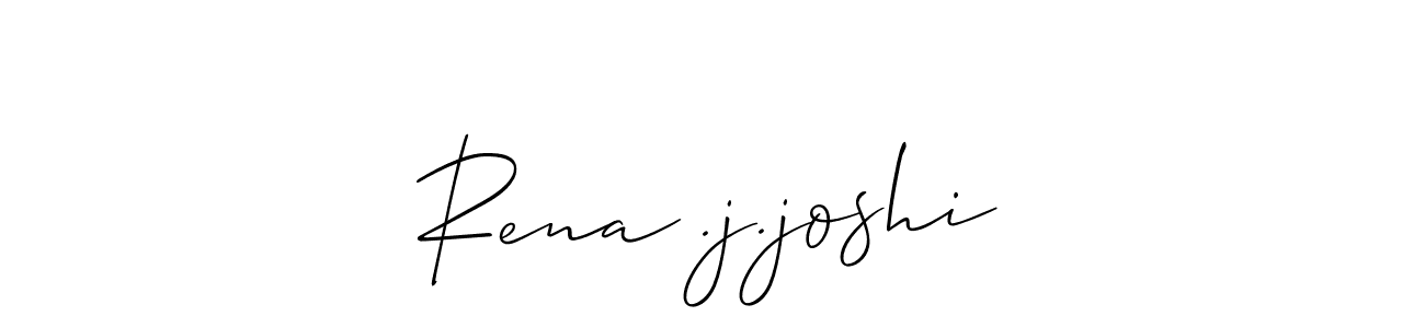 Create a beautiful signature design for name Rena .j.joshi. With this signature (Allison_Script) fonts, you can make a handwritten signature for free. Rena .j.joshi signature style 2 images and pictures png