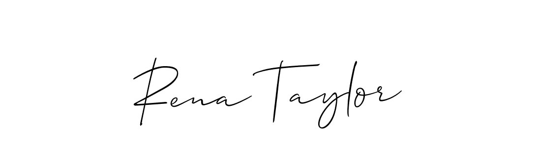 How to make Rena Taylor signature? Allison_Script is a professional autograph style. Create handwritten signature for Rena Taylor name. Rena Taylor signature style 2 images and pictures png