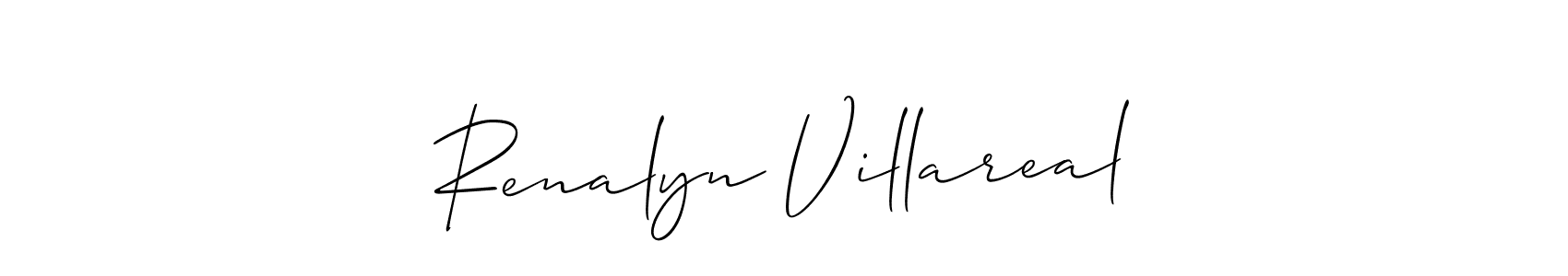 Allison_Script is a professional signature style that is perfect for those who want to add a touch of class to their signature. It is also a great choice for those who want to make their signature more unique. Get Renalyn Villareal name to fancy signature for free. Renalyn Villareal signature style 2 images and pictures png