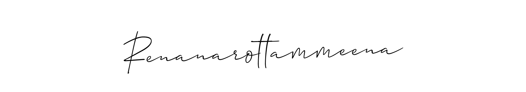 Make a short Renanarottammeena signature style. Manage your documents anywhere anytime using Allison_Script. Create and add eSignatures, submit forms, share and send files easily. Renanarottammeena signature style 2 images and pictures png
