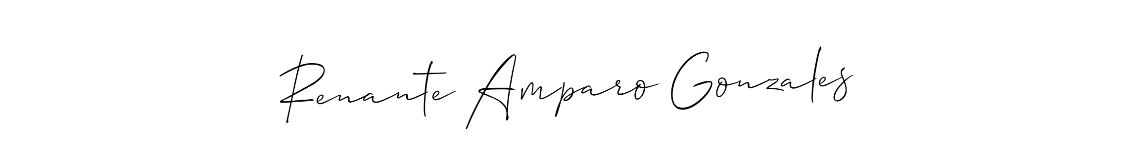How to make Renante Amparo Gonzales signature? Allison_Script is a professional autograph style. Create handwritten signature for Renante Amparo Gonzales name. Renante Amparo Gonzales signature style 2 images and pictures png