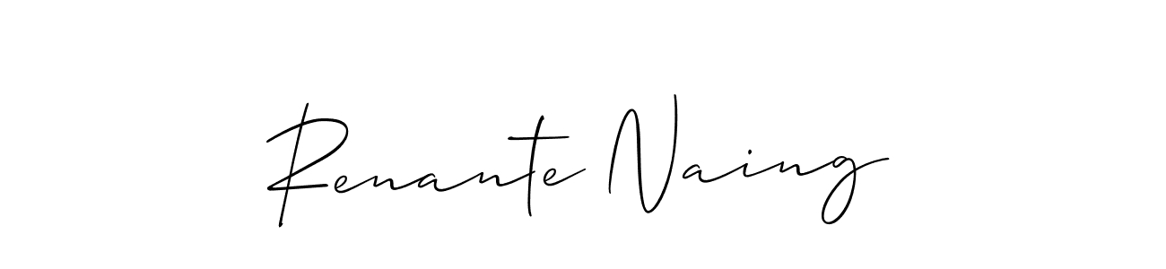 You should practise on your own different ways (Allison_Script) to write your name (Renante Naing) in signature. don't let someone else do it for you. Renante Naing signature style 2 images and pictures png