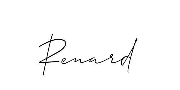 Renard stylish signature style. Best Handwritten Sign (Allison_Script) for my name. Handwritten Signature Collection Ideas for my name Renard. Renard signature style 2 images and pictures png