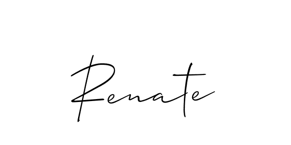 Allison_Script is a professional signature style that is perfect for those who want to add a touch of class to their signature. It is also a great choice for those who want to make their signature more unique. Get Renate name to fancy signature for free. Renate signature style 2 images and pictures png