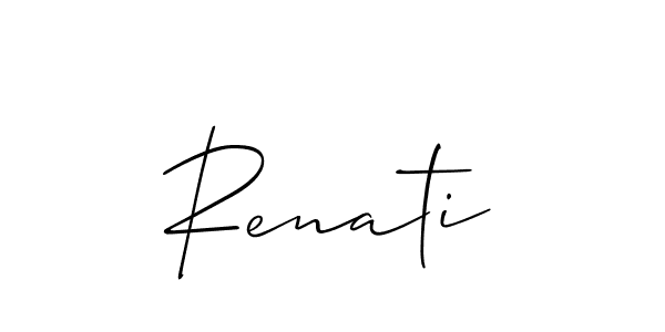 Renati stylish signature style. Best Handwritten Sign (Allison_Script) for my name. Handwritten Signature Collection Ideas for my name Renati. Renati signature style 2 images and pictures png