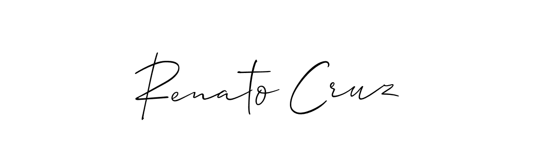 You should practise on your own different ways (Allison_Script) to write your name (Renato Cruz) in signature. don't let someone else do it for you. Renato Cruz signature style 2 images and pictures png