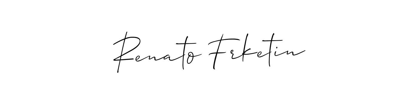 Also You can easily find your signature by using the search form. We will create Renato Frketin name handwritten signature images for you free of cost using Allison_Script sign style. Renato Frketin signature style 2 images and pictures png