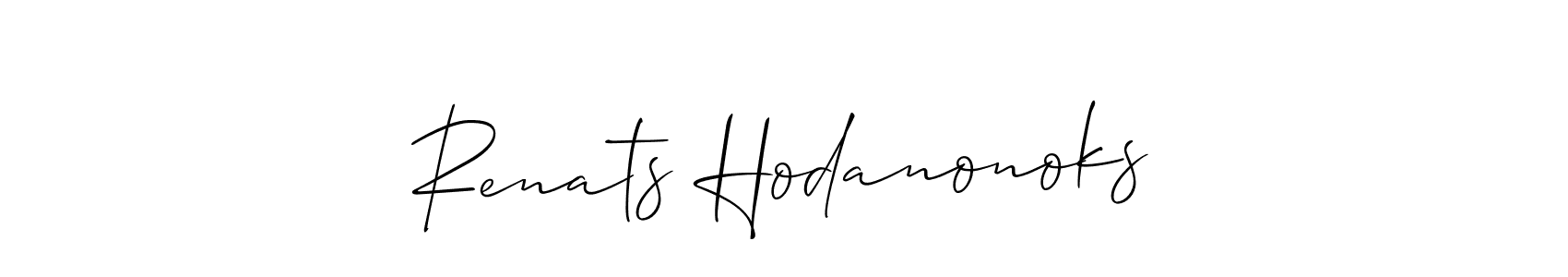 Also You can easily find your signature by using the search form. We will create Renats Hodanonoks name handwritten signature images for you free of cost using Allison_Script sign style. Renats Hodanonoks signature style 2 images and pictures png