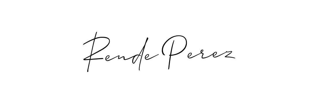 Also You can easily find your signature by using the search form. We will create Rende Perez name handwritten signature images for you free of cost using Allison_Script sign style. Rende Perez signature style 2 images and pictures png
