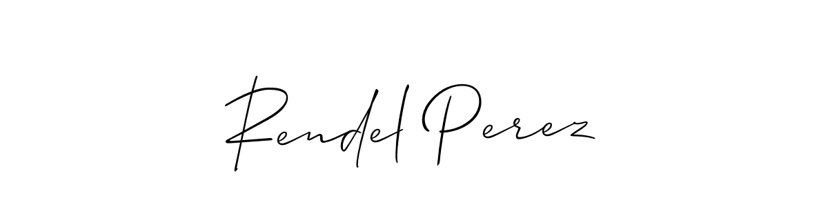 How to Draw Rendel Perez signature style? Allison_Script is a latest design signature styles for name Rendel Perez. Rendel Perez signature style 2 images and pictures png