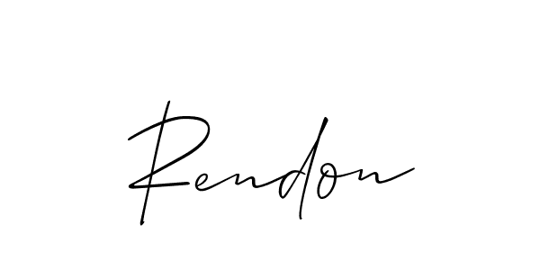 Create a beautiful signature design for name Rendon. With this signature (Allison_Script) fonts, you can make a handwritten signature for free. Rendon signature style 2 images and pictures png