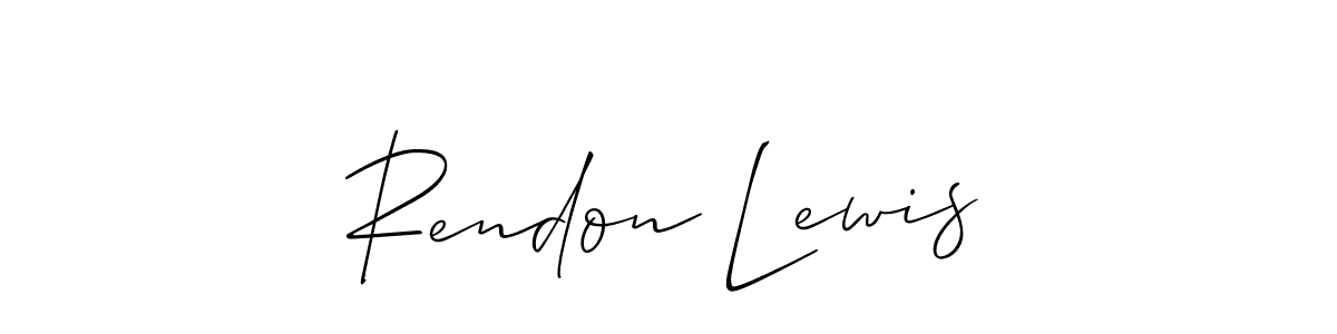 Make a beautiful signature design for name Rendon Lewis. With this signature (Allison_Script) style, you can create a handwritten signature for free. Rendon Lewis signature style 2 images and pictures png