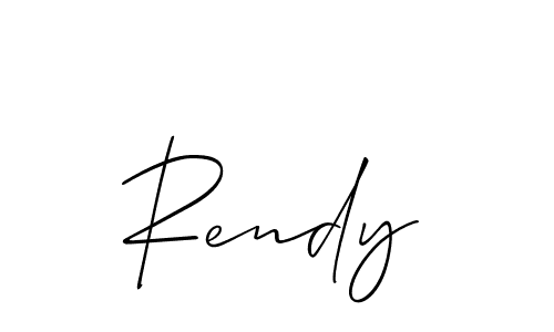 The best way (Allison_Script) to make a short signature is to pick only two or three words in your name. The name Rendy include a total of six letters. For converting this name. Rendy signature style 2 images and pictures png