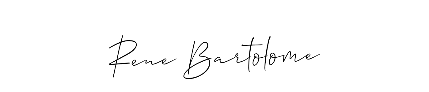 How to Draw Rene Bartolome signature style? Allison_Script is a latest design signature styles for name Rene Bartolome. Rene Bartolome signature style 2 images and pictures png