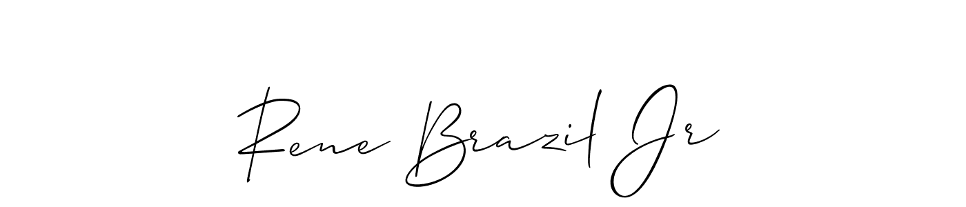 Allison_Script is a professional signature style that is perfect for those who want to add a touch of class to their signature. It is also a great choice for those who want to make their signature more unique. Get Rene Brazil Jr name to fancy signature for free. Rene Brazil Jr signature style 2 images and pictures png