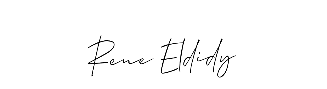 Rene Eldidy stylish signature style. Best Handwritten Sign (Allison_Script) for my name. Handwritten Signature Collection Ideas for my name Rene Eldidy. Rene Eldidy signature style 2 images and pictures png