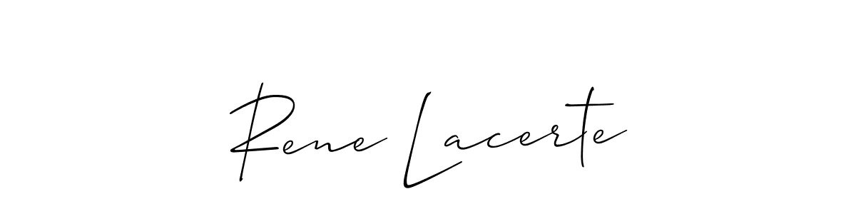 Create a beautiful signature design for name Rene Lacerte. With this signature (Allison_Script) fonts, you can make a handwritten signature for free. Rene Lacerte signature style 2 images and pictures png