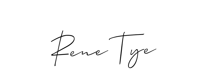 Make a short Rene Tye signature style. Manage your documents anywhere anytime using Allison_Script. Create and add eSignatures, submit forms, share and send files easily. Rene Tye signature style 2 images and pictures png