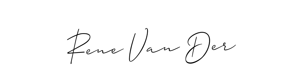 Use a signature maker to create a handwritten signature online. With this signature software, you can design (Allison_Script) your own signature for name Rene Van Der. Rene Van Der signature style 2 images and pictures png