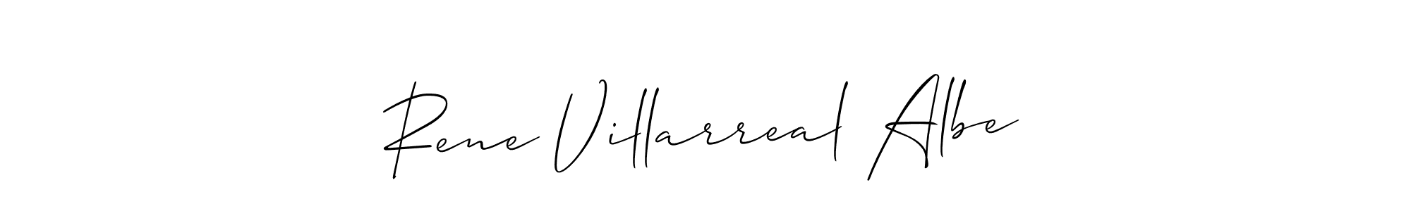 Also You can easily find your signature by using the search form. We will create Rene Villarreal Albe name handwritten signature images for you free of cost using Allison_Script sign style. Rene Villarreal Albe signature style 2 images and pictures png