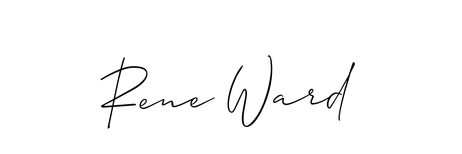 You should practise on your own different ways (Allison_Script) to write your name (Rene Ward) in signature. don't let someone else do it for you. Rene Ward signature style 2 images and pictures png