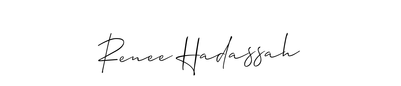 See photos of Renee Hadassah official signature by Spectra . Check more albums & portfolios. Read reviews & check more about Allison_Script font. Renee Hadassah signature style 2 images and pictures png