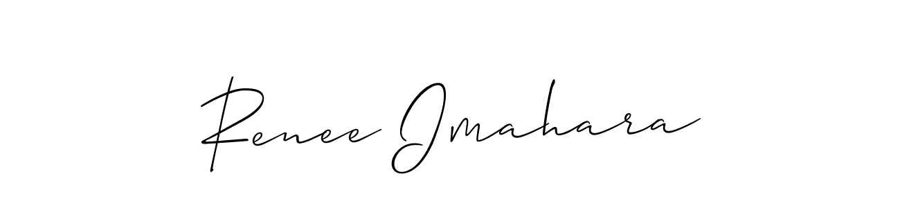 Allison_Script is a professional signature style that is perfect for those who want to add a touch of class to their signature. It is also a great choice for those who want to make their signature more unique. Get Renee Imahara name to fancy signature for free. Renee Imahara signature style 2 images and pictures png