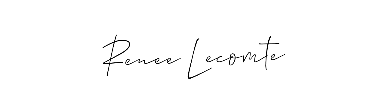 Also You can easily find your signature by using the search form. We will create Renee Lecomte name handwritten signature images for you free of cost using Allison_Script sign style. Renee Lecomte signature style 2 images and pictures png