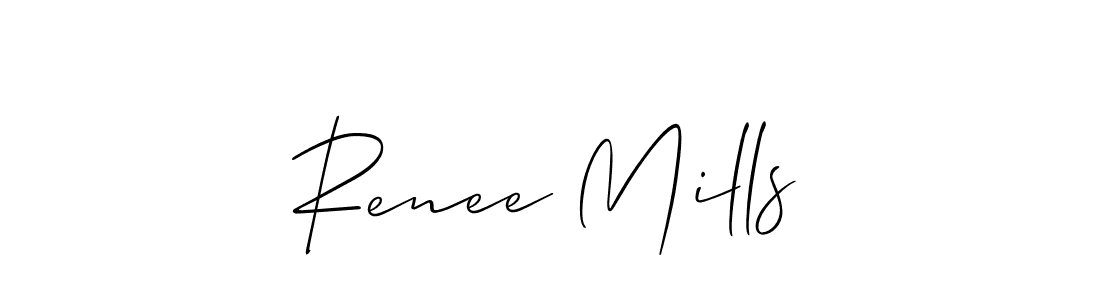 Make a short Renee Mills signature style. Manage your documents anywhere anytime using Allison_Script. Create and add eSignatures, submit forms, share and send files easily. Renee Mills signature style 2 images and pictures png