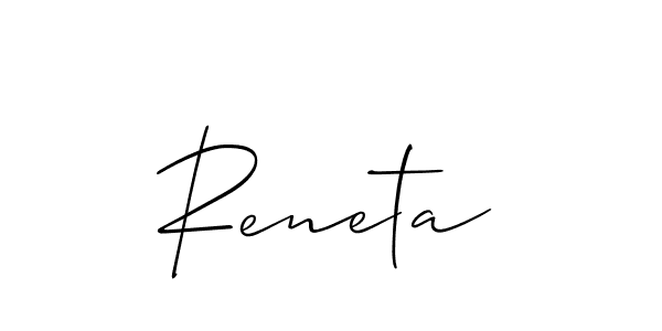 Best and Professional Signature Style for Reneta. Allison_Script Best Signature Style Collection. Reneta signature style 2 images and pictures png