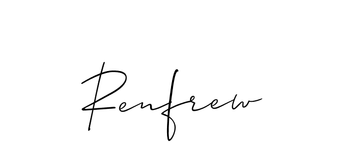 if you are searching for the best signature style for your name Renfrew. so please give up your signature search. here we have designed multiple signature styles  using Allison_Script. Renfrew signature style 2 images and pictures png