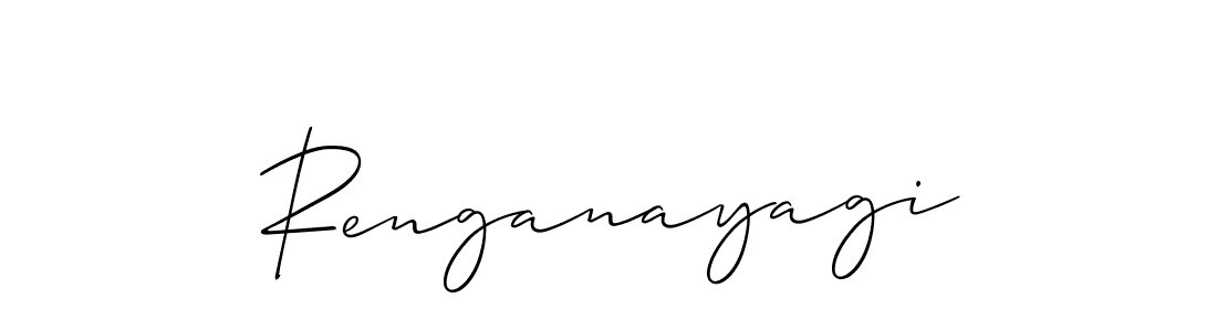 Allison_Script is a professional signature style that is perfect for those who want to add a touch of class to their signature. It is also a great choice for those who want to make their signature more unique. Get Renganayagi name to fancy signature for free. Renganayagi signature style 2 images and pictures png