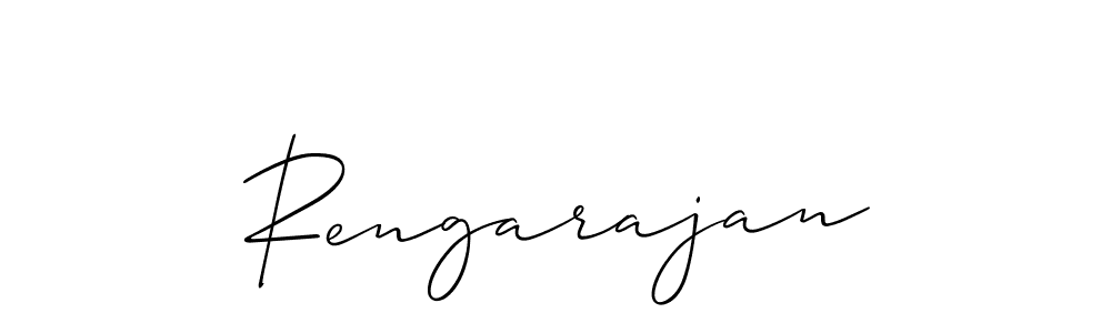 Make a beautiful signature design for name Rengarajan. With this signature (Allison_Script) style, you can create a handwritten signature for free. Rengarajan signature style 2 images and pictures png