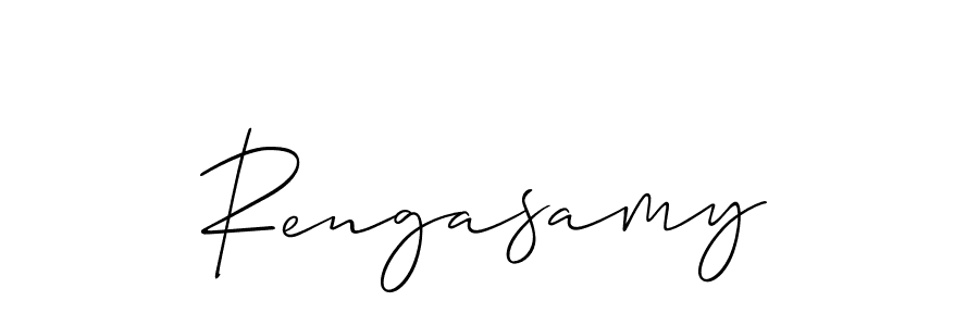 How to make Rengasamy name signature. Use Allison_Script style for creating short signs online. This is the latest handwritten sign. Rengasamy signature style 2 images and pictures png