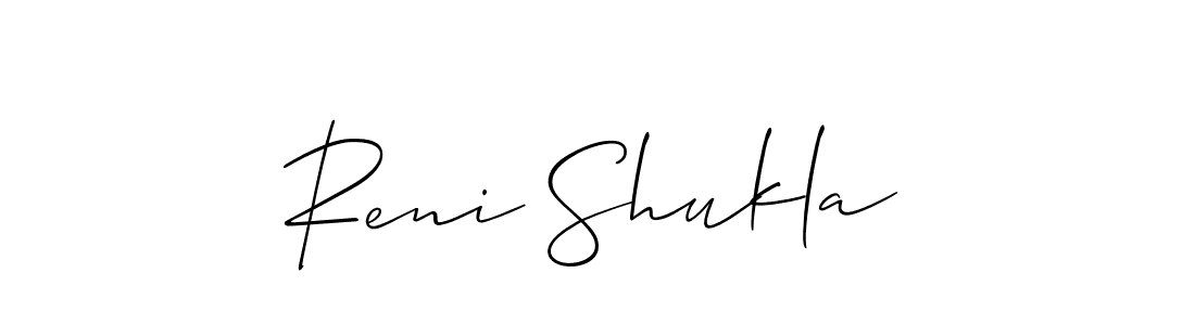 Also we have Reni Shukla name is the best signature style. Create professional handwritten signature collection using Allison_Script autograph style. Reni Shukla signature style 2 images and pictures png