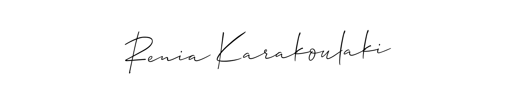 Design your own signature with our free online signature maker. With this signature software, you can create a handwritten (Allison_Script) signature for name Renia Karakoulaki. Renia Karakoulaki signature style 2 images and pictures png