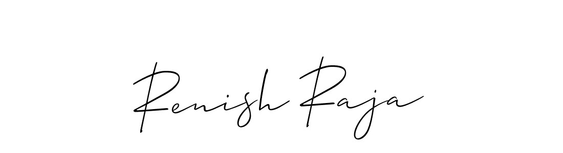 It looks lik you need a new signature style for name Renish Raja. Design unique handwritten (Allison_Script) signature with our free signature maker in just a few clicks. Renish Raja signature style 2 images and pictures png