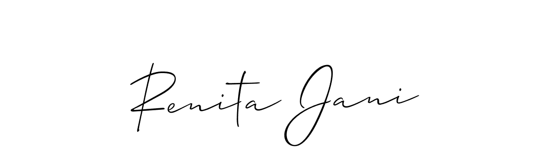 How to Draw Renita Jani signature style? Allison_Script is a latest design signature styles for name Renita Jani. Renita Jani signature style 2 images and pictures png