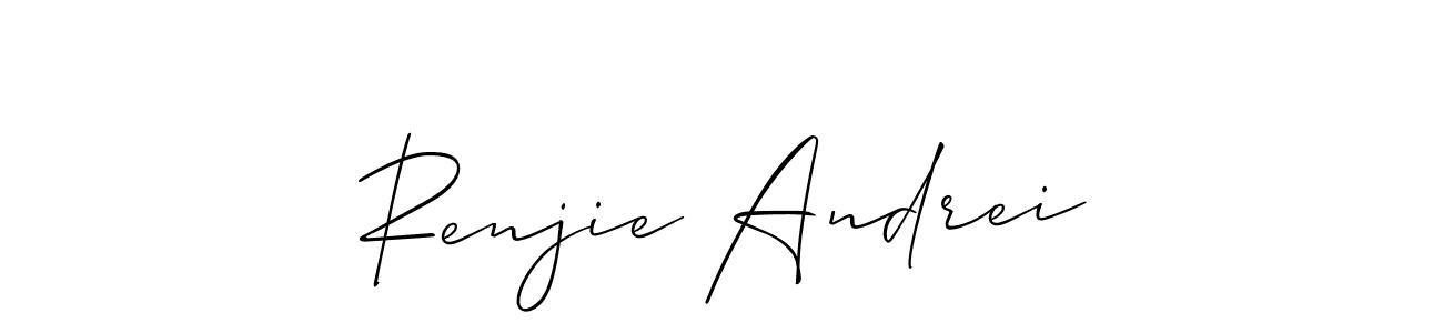 Allison_Script is a professional signature style that is perfect for those who want to add a touch of class to their signature. It is also a great choice for those who want to make their signature more unique. Get Renjie Andrei name to fancy signature for free. Renjie Andrei signature style 2 images and pictures png