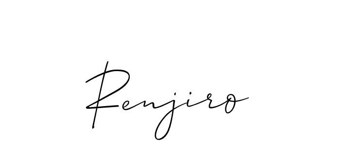 Design your own signature with our free online signature maker. With this signature software, you can create a handwritten (Allison_Script) signature for name Renjiro. Renjiro signature style 2 images and pictures png