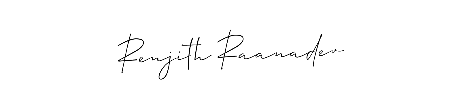 See photos of Renjith Raanadev official signature by Spectra . Check more albums & portfolios. Read reviews & check more about Allison_Script font. Renjith Raanadev signature style 2 images and pictures png