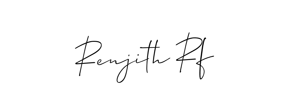 You should practise on your own different ways (Allison_Script) to write your name (Renjith Rf) in signature. don't let someone else do it for you. Renjith Rf signature style 2 images and pictures png