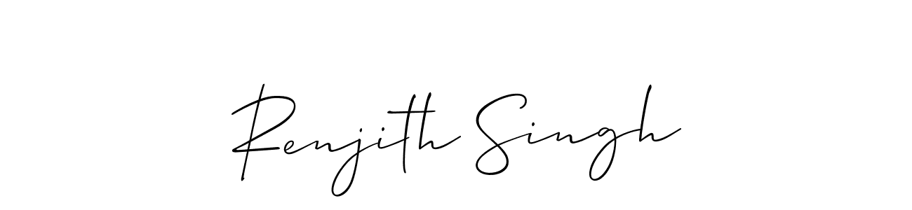 Use a signature maker to create a handwritten signature online. With this signature software, you can design (Allison_Script) your own signature for name Renjith Singh. Renjith Singh signature style 2 images and pictures png