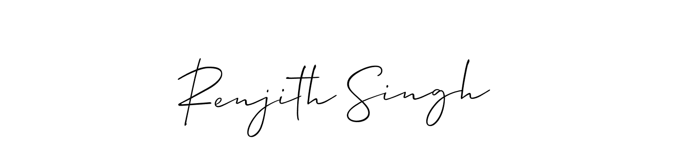 You should practise on your own different ways (Allison_Script) to write your name (Renjith Singh ) in signature. don't let someone else do it for you. Renjith Singh  signature style 2 images and pictures png