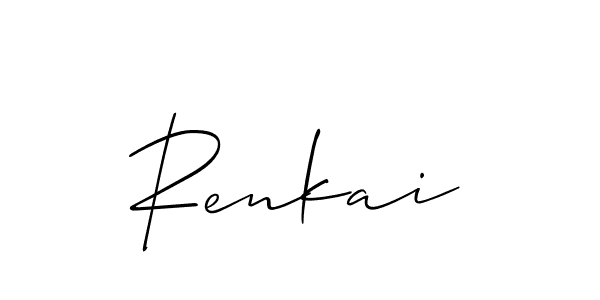 Renkai stylish signature style. Best Handwritten Sign (Allison_Script) for my name. Handwritten Signature Collection Ideas for my name Renkai. Renkai signature style 2 images and pictures png