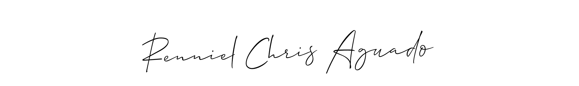 Create a beautiful signature design for name Renniel Chris Aguado. With this signature (Allison_Script) fonts, you can make a handwritten signature for free. Renniel Chris Aguado signature style 2 images and pictures png