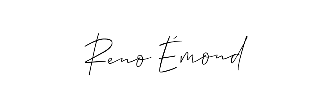 Similarly Allison_Script is the best handwritten signature design. Signature creator online .You can use it as an online autograph creator for name Reno Émond. Reno Émond signature style 2 images and pictures png