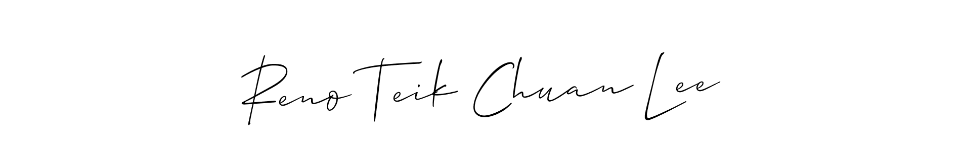 Design your own signature with our free online signature maker. With this signature software, you can create a handwritten (Allison_Script) signature for name Reno Teik Chuan Lee. Reno Teik Chuan Lee signature style 2 images and pictures png