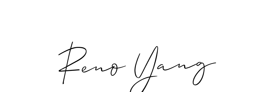 It looks lik you need a new signature style for name Reno Yang. Design unique handwritten (Allison_Script) signature with our free signature maker in just a few clicks. Reno Yang signature style 2 images and pictures png