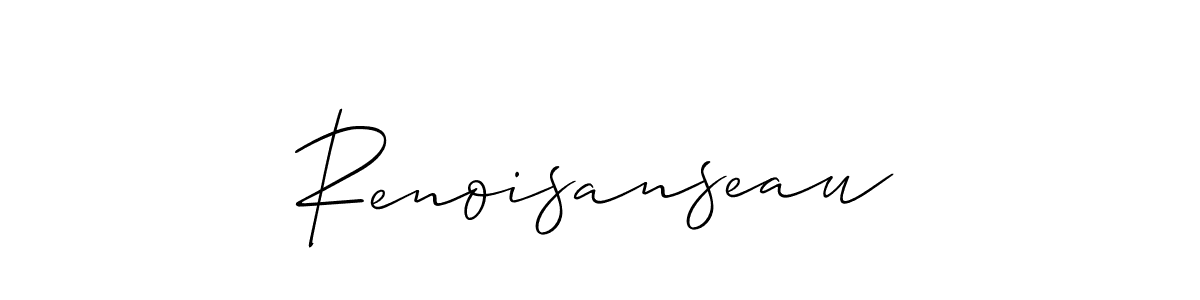 Design your own signature with our free online signature maker. With this signature software, you can create a handwritten (Allison_Script) signature for name Renoisanseau. Renoisanseau signature style 2 images and pictures png